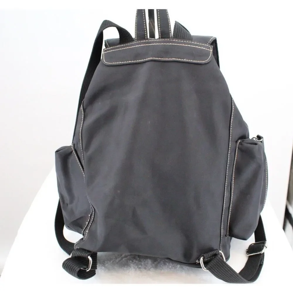Hush Puppies Black Nylon Cargo Backpack